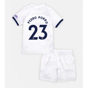Maillot de foot Tottenham Hotspur Pedro Porro #23 Domicile enfant 2023-24 Manches Courte (+ pantalon court)